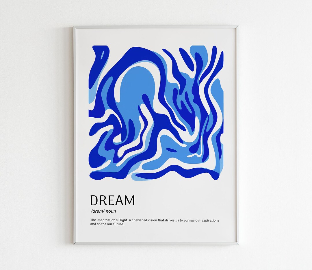 Dream Definition Print Dream Wall Art Prints Dream Printable Etsy