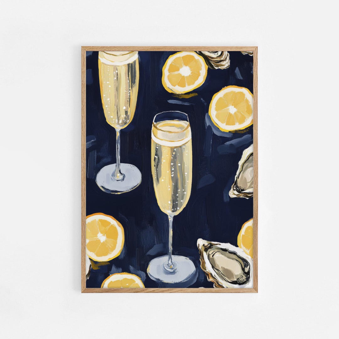 Bar Cart Painting, Cocktail Poster, Aesthetic Apartment Decor, Retro ...