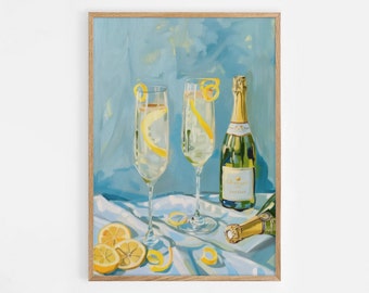 Barwagen-Gemälde, Cocktail-Poster, ästhetisches Wohnungsdekor, Retro-druckbarer Download, Wandkunst, trendiger Barwagen-Druck, Luxus-Alkohol-Kunst