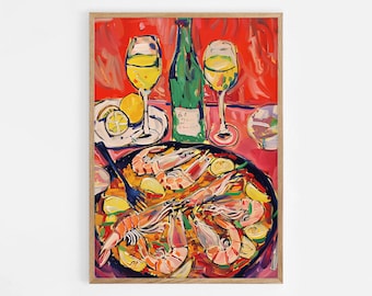 Paella Art Print, Paella Poster, Paella Food Art, Spanje Keuken, Spanje Food Art, Valencia Poster, Valencia Art, Valencia Print