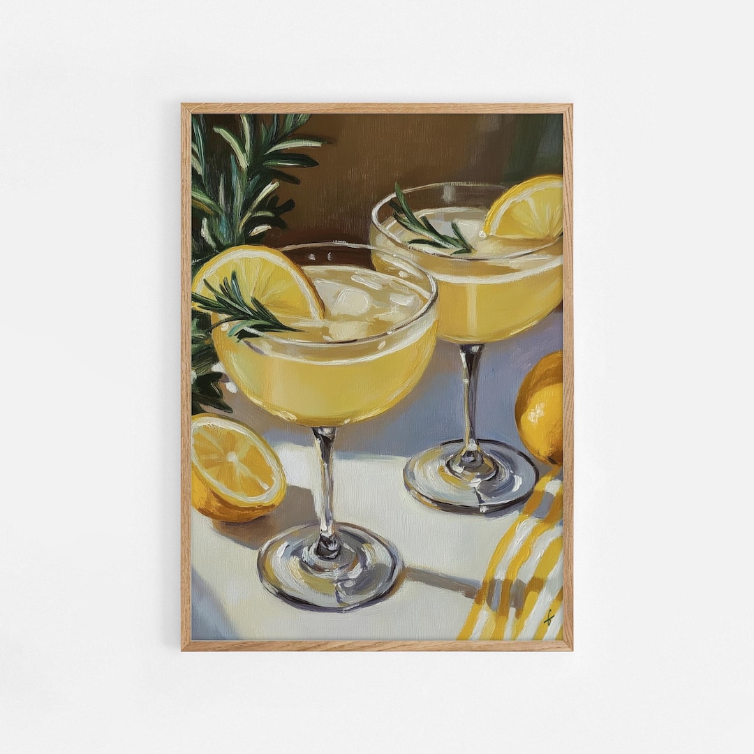 Martini Print, Bar Cart Art Print, Digital Download, Cocktail Art Print ...