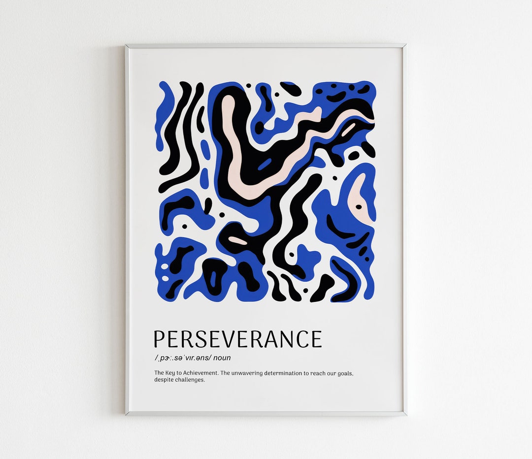Perseverance Definition, Printable Wall Art, Perseverance Print