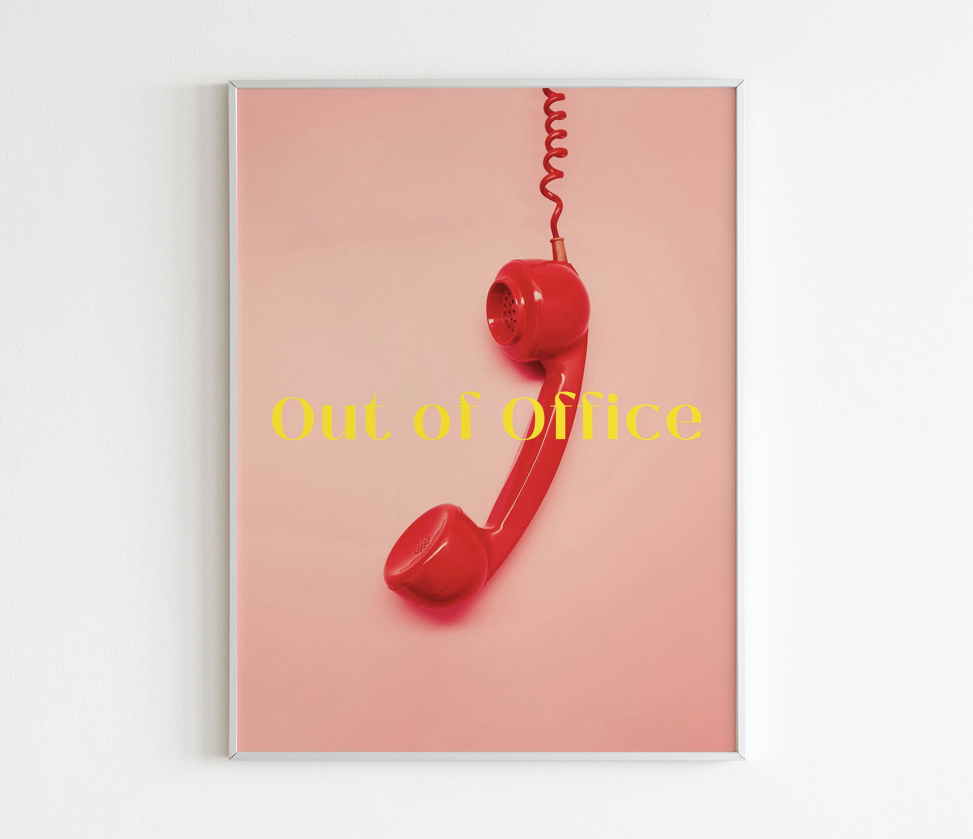 Out of Office Art-Digital Prints-Retro Art Quote-Retro Trendy Character Posters-Funny Office Art Prints-Workplace Posters-Work from home art
