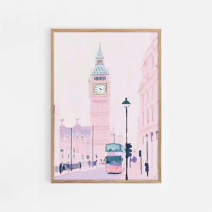 London Art Print, London Wall Art, England Art Print, London Poster, London Gift, Travel Gift, Travel Poster, Housewarming Gift | #830