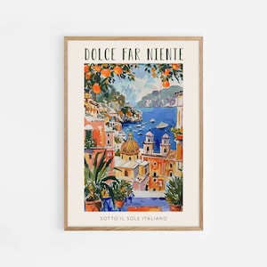 Dolce Far Niente Florence, Italy Printable DIGITAL Art, Italian Quote, Italy Travel Poster, Italian Language, Wall Art, Anniversary Gift