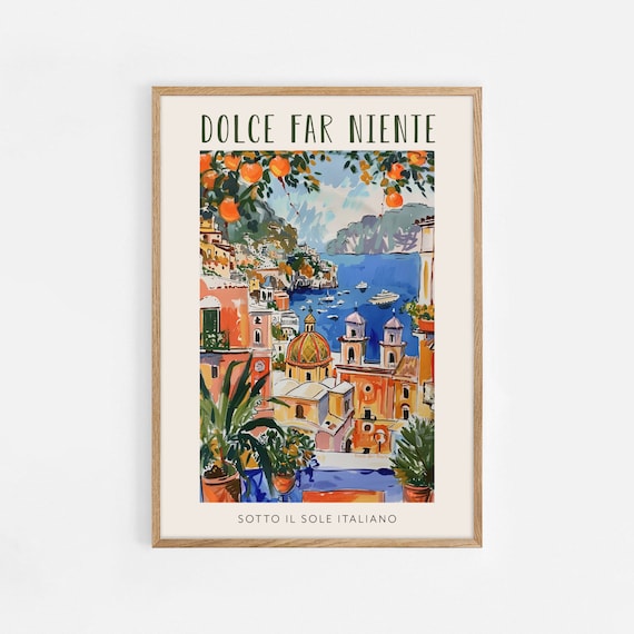 Dolce Far Niente Florence, Italy Printable DIGITAL Art, Italian