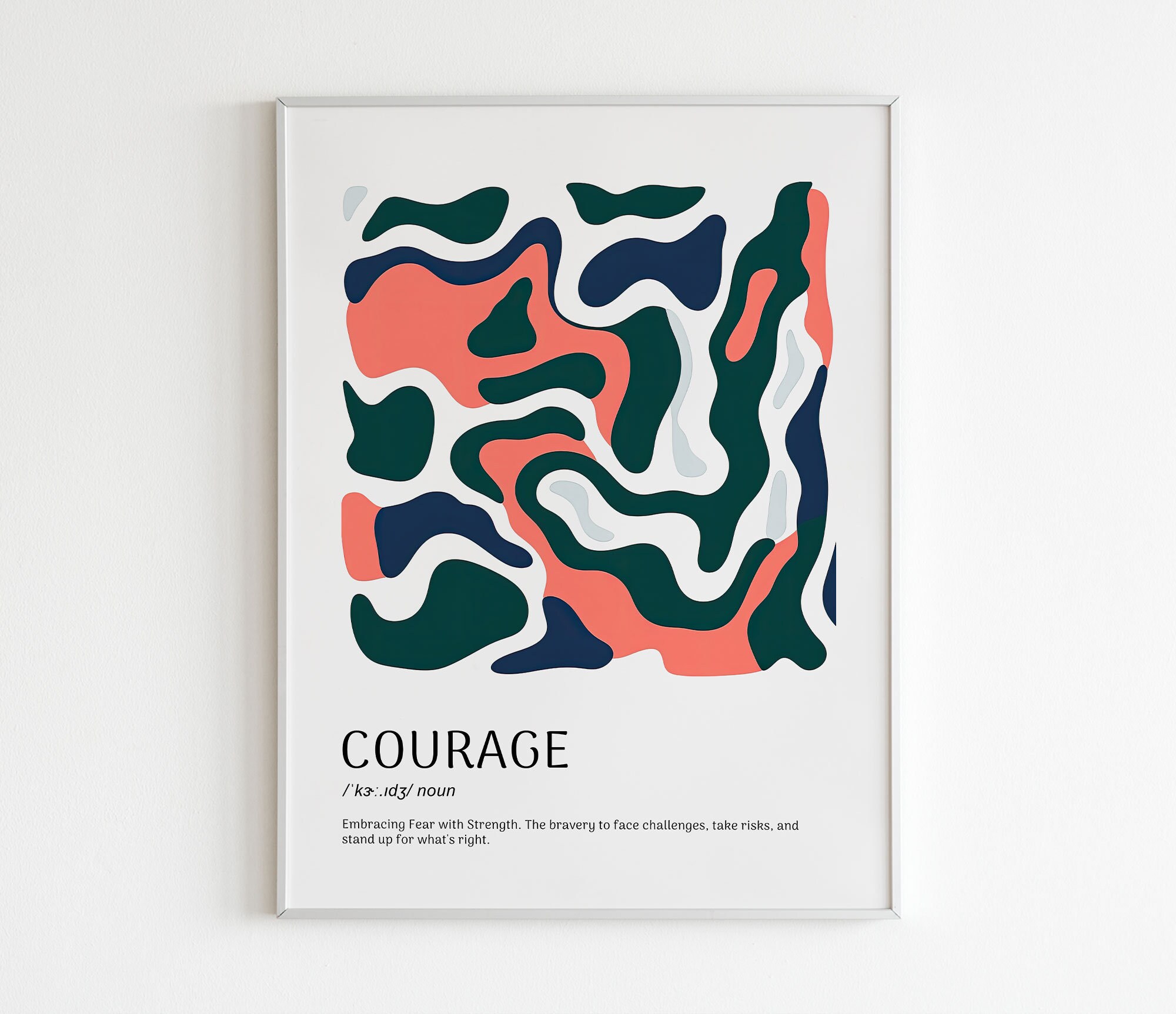 COURAGE DEFINITION PRINT Wall Art Print Courage Print Definition
