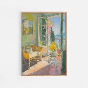Open Window, Henri Matisse Poster, High-quality Poster as Henri Matisse Print, Modern Exhibition Art in the Matisse Style, Mediterranean Sea