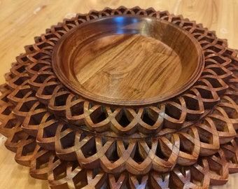 Wood Dinner Plates, Easy Cleaning & Lightweight for Dishes Snack, Dessert, Unbreakable Classic Charger Plates - for  Gift