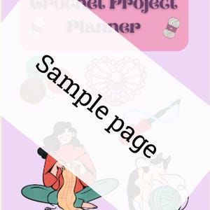 Printable Crochet Project Planner (PDF download) Digital download only
