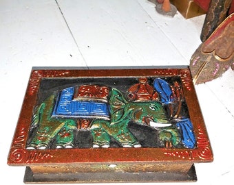 Handmade Jewellery/Trinket Box in a Elephant Design From Indonesia - S