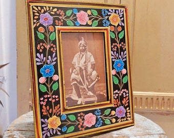 Hand Painted Indian Wooden Photo Frame