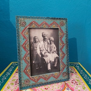 Hand Painted Indian Mango Wooden Photo Frame
