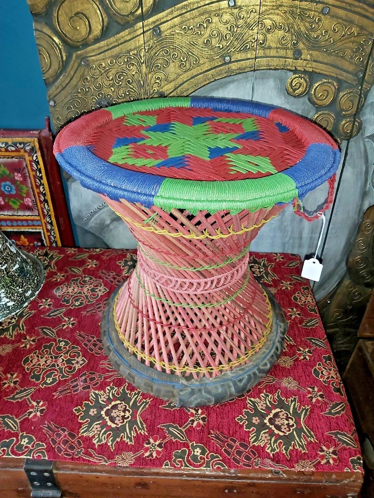 Handmade Mudha Bamboo Stool From Nepal Fair Trade