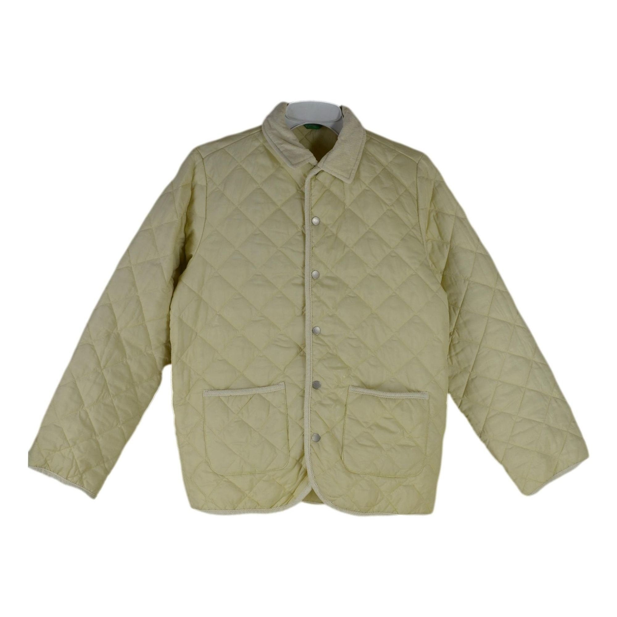 22FW Cream Half Coat With Quilted Lining 