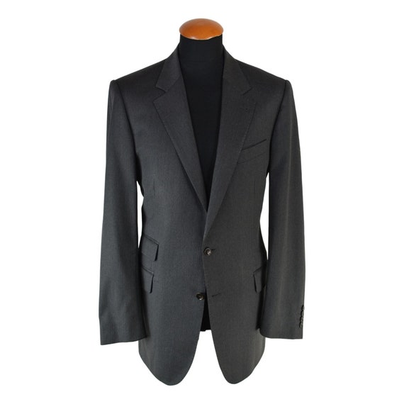 Burberry London Grey Herringbone Men's Blazer siz… - image 1