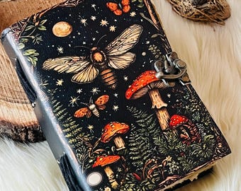 Diario grimorio grande de cuero: Árbol de la Vida, Libro de las Sombras