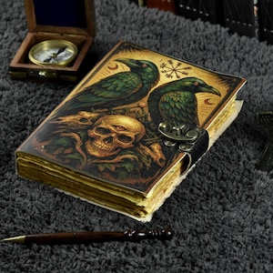 The Raven Leather Journal: Gothic Grimoire Book of Shadows