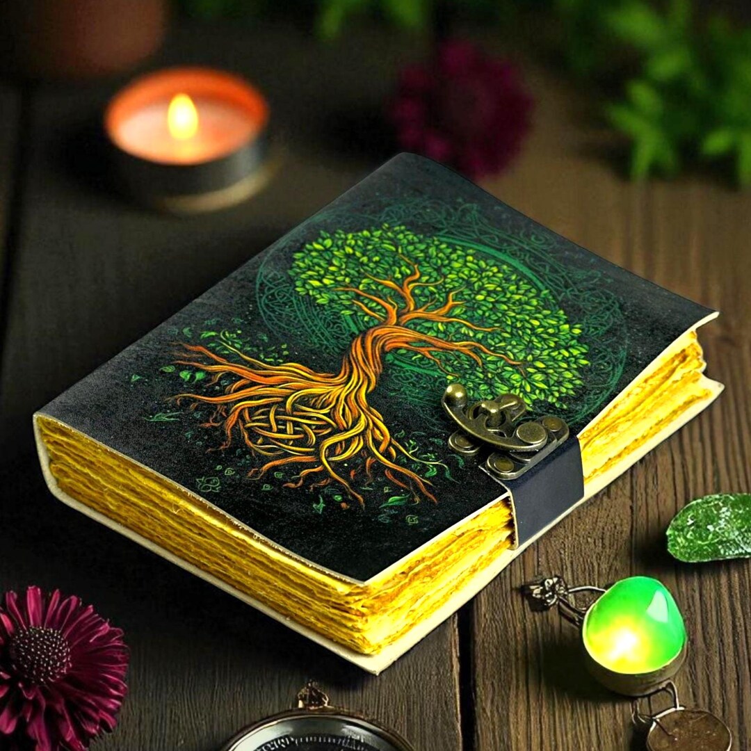 Tree of Life Leather Grimoire: 400 Page Book of Shadows - Etsy