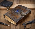 Lapis Lazuli Leather Journal: Embossed Book of Shadows, Grimoire product logo