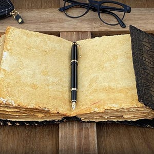 Lapis Lazuli Leather Journal: Embossed Book of Shadows, Grimoire image 8