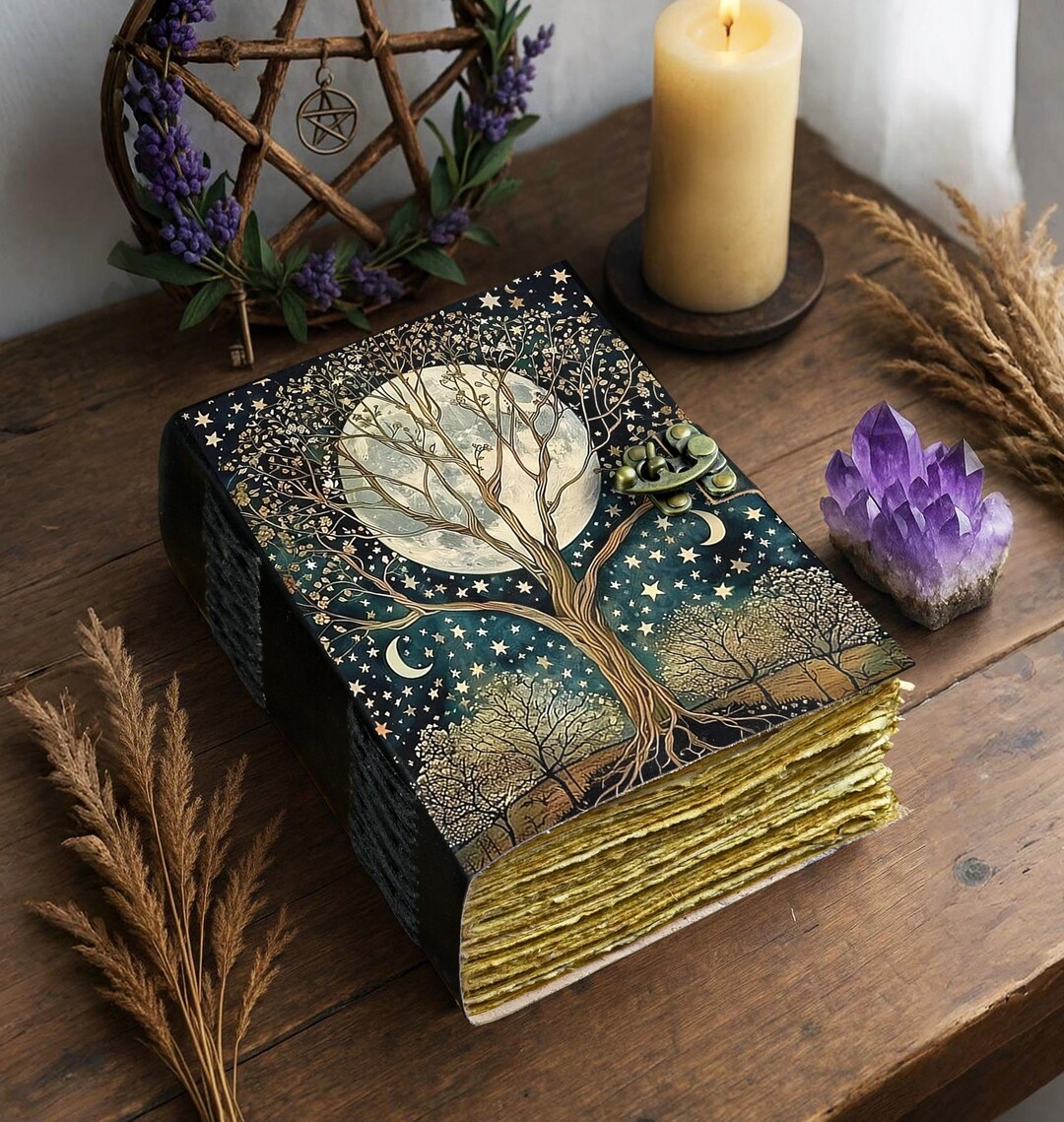 Tree of Life Leather Grimoire: 400 Page Book of Shadows - Etsy