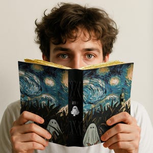 Halloween Ghost Leather Journal – Personalized Gothic Lock Diary