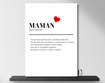 Affiche définition maman