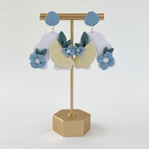Lemon-Rita earrings - handmade polymer clay lemon earrings