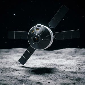 Modelo impreso en 3D de la nave espacial Orion de la NASA con base, réplica espacial con LED integrados, regalo para astronautas.