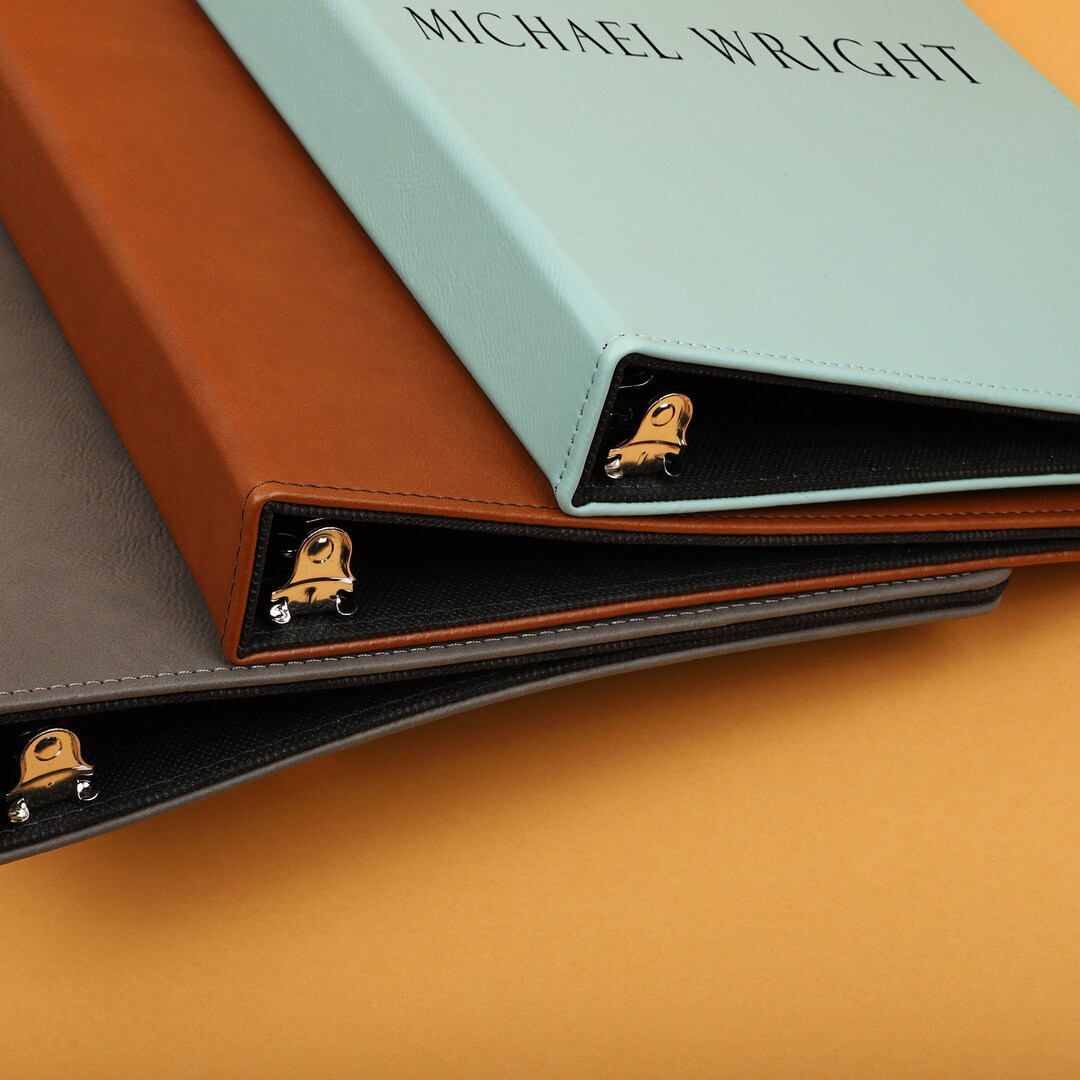 Personalized Binder Leather Binder Personalized Leather Etsy Australia