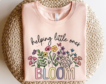 Wildflower NICU Nurse Shirt, Spring Neonatal Nurse Shirt Neonatal Intensive Care Unit Shirt Helping Little Ones Bloom, Baby Nurse Tshirt