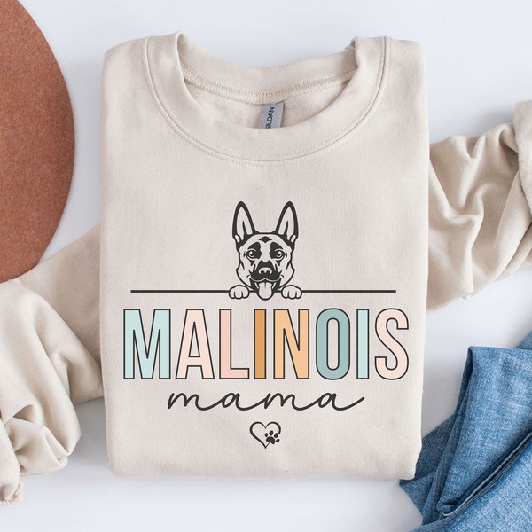 Malinois Mom Sweatshirt, Belgian Malinois Shirt, Dog Mom Shirt, Malinois Mom Shirt, Malinois Mom Gift, Belgium Malinois Mom Sweater