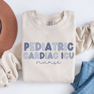 Pediatric Cardiac Nurse Sweatshirt Pediatric Cardiology Nurse Shirt, PEDS CVICU Nurse Gift, Pediatric Cardiac Icu Nurse Gift, PCICU Sweater