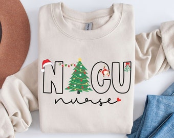 Nicu Nurse Sweatshirt Christmas NICU Nurse Christmas Shirt NICU Nurse Xmas Sweater, Neonatal Nurse Crewneck, Neonatal Intensive Care Unit