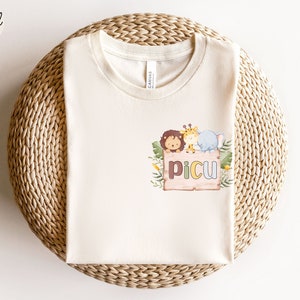 PICU Nurse Shirt PICU Nurse Animal T-shirt, PICU Nurse Gift, Nurse Appreciation Gift, Pediatric Intensive Care Unit Nurse, Picu Nurse Tee