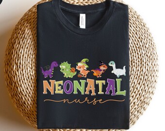 NICU Nurse Halloween Shirt Neonatal Nurse T-Shirt NICU Nurse, Neonatal Intensive Care Unit Tshirt Nicu Nurse Dinosaur Tee, NICU Halloween