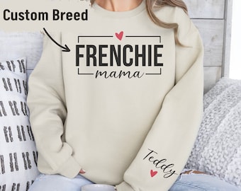Custom Dog Mama Sweatshirt, Dog Lover Gift, Dog Sweatshirt, Custom Dog Mom Gift, Dog Mom Shirt, Personalized Gifts Dog Mom Sweater