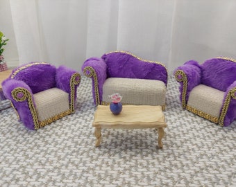 Two-colour living room miniature set