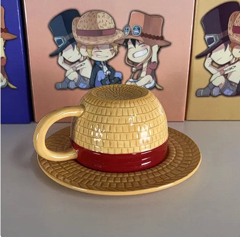 One Piece Luffy Chapeau de paille Forme Bol Céramique Nouilles Soupe Bol  Fruits Légumes Saladier