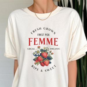 Farmer's Market Femme shirt Subtle Lesbian Shirt Live Laugh Lesbian Lesbian Pride Tank Top Lgbtq Ally Sapphic Society Shirt