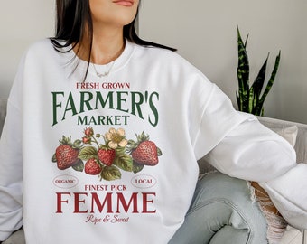 Farmer's Market Femme shirt Subtle Lesbian Shirt Live Laugh Lesbian Lesbian Pride Tank Top Lgbtq Ally Sapphic Society Shirt
