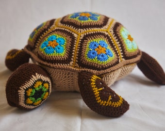 Handmade cuddly Turtle baby toy