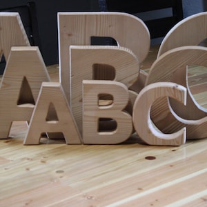 6 Inch Wooden Alphabet Letters and Numbers (Stand-Alone)