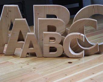 6 Inch Wooden Alphabet Letters and Numbers (Stand-Alone)