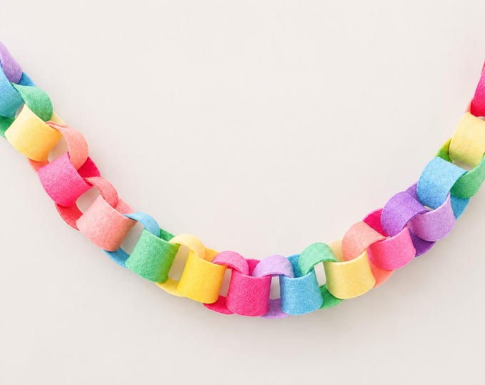 Rainbow BRIGHTS Birthday Decor, Happy Birthday Banner, Felt Chain, Scallop Garland or Set