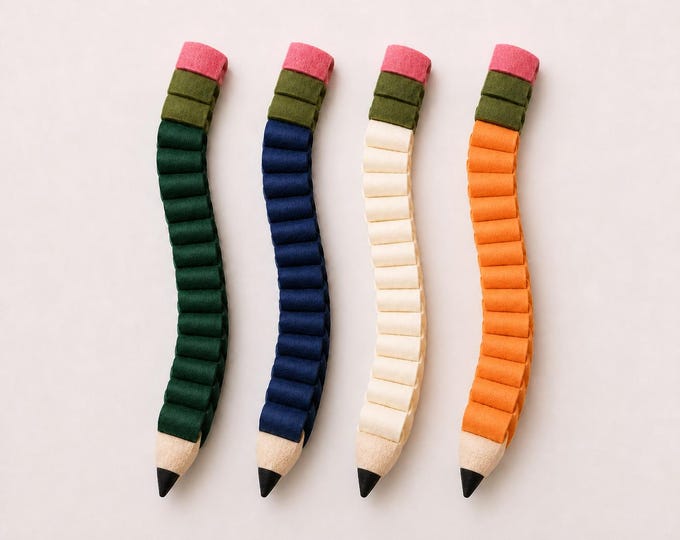 Felt Pencil Garland, Back to School Classroom Decor, Teacher Gift, Reading Nook or Bulletin Board Decoration
