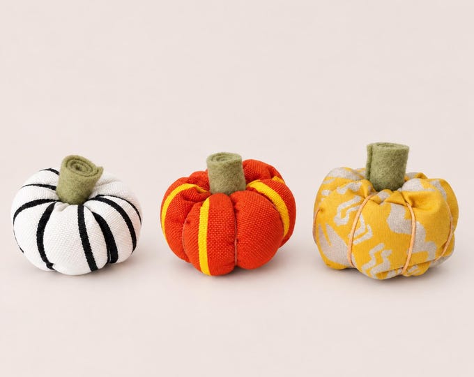 Marimekko Fabric Pumpkin, Scandinavian Fall Decor, Handmade Textile Pumpkin, Thanksgiving Table Decor, Modern Autumn Accent
