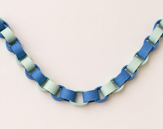 Two Color Felt Chain Garland, Baby Shower & Nursery Decor, Choose Your Stripe Palette