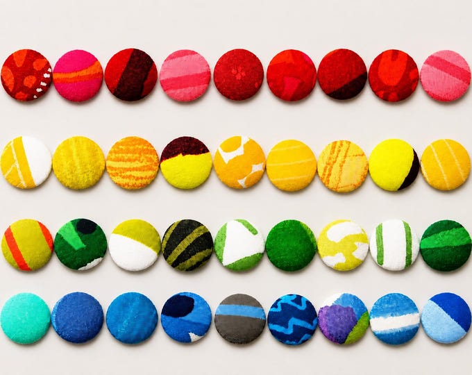 Marimekko Fabric Magnets, Colorful Dorm Room, Locker and Office Decor